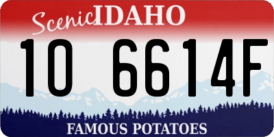 ID license plate 1O6614F