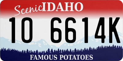 ID license plate 1O6614K