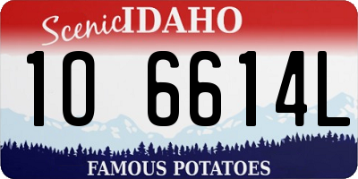 ID license plate 1O6614L