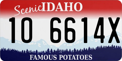 ID license plate 1O6614X