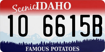 ID license plate 1O6615B