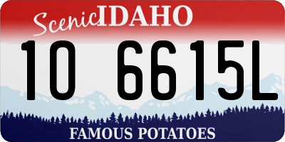 ID license plate 1O6615L