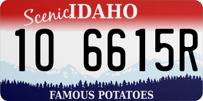 ID license plate 1O6615R