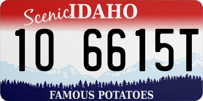 ID license plate 1O6615T