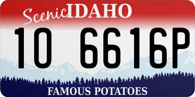 ID license plate 1O6616P