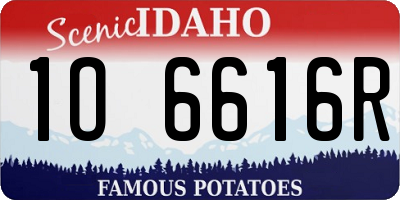 ID license plate 1O6616R