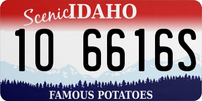 ID license plate 1O6616S