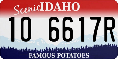ID license plate 1O6617R
