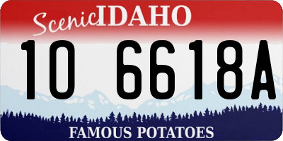 ID license plate 1O6618A