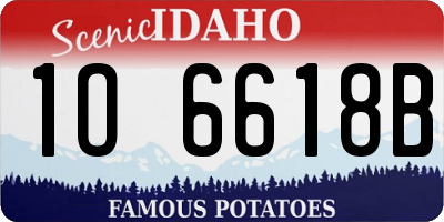 ID license plate 1O6618B
