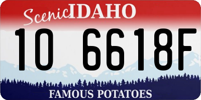ID license plate 1O6618F