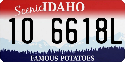 ID license plate 1O6618L