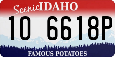ID license plate 1O6618P