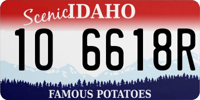 ID license plate 1O6618R