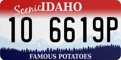 ID license plate 1O6619P