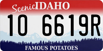 ID license plate 1O6619R