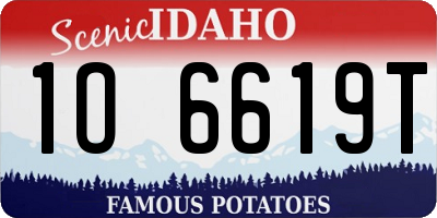 ID license plate 1O6619T
