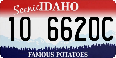 ID license plate 1O6620C
