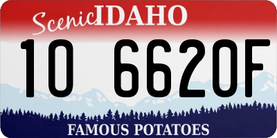 ID license plate 1O6620F