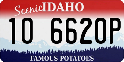 ID license plate 1O6620P