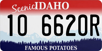 ID license plate 1O6620R
