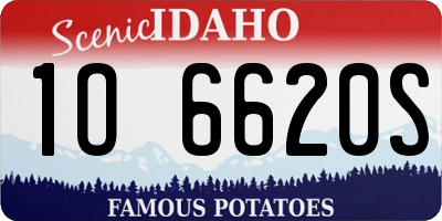 ID license plate 1O6620S