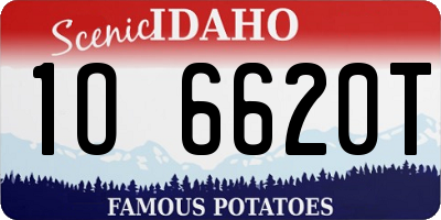 ID license plate 1O6620T