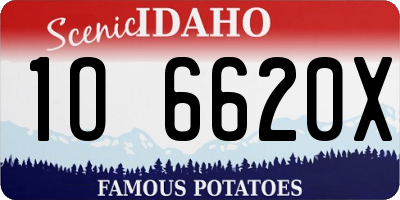 ID license plate 1O6620X