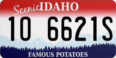 ID license plate 1O6621S