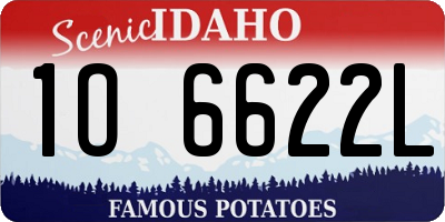ID license plate 1O6622L