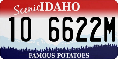 ID license plate 1O6622M