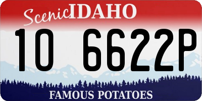 ID license plate 1O6622P