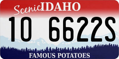 ID license plate 1O6622S