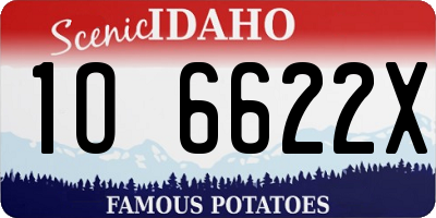 ID license plate 1O6622X
