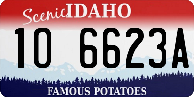 ID license plate 1O6623A