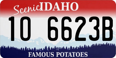 ID license plate 1O6623B