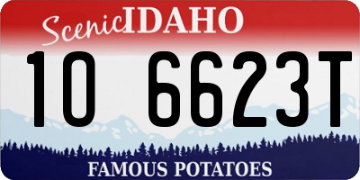 ID license plate 1O6623T