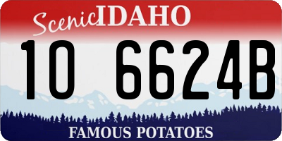 ID license plate 1O6624B