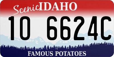 ID license plate 1O6624C