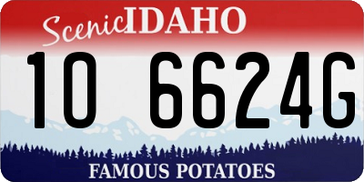 ID license plate 1O6624G