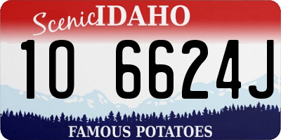 ID license plate 1O6624J