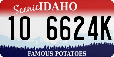 ID license plate 1O6624K