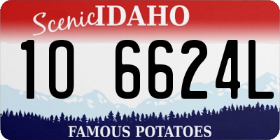 ID license plate 1O6624L