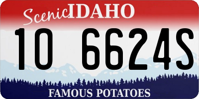 ID license plate 1O6624S