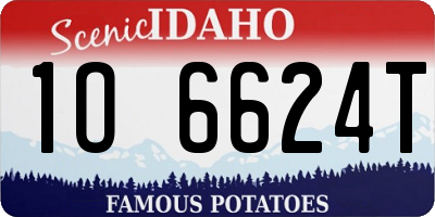 ID license plate 1O6624T