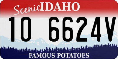 ID license plate 1O6624V