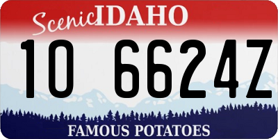 ID license plate 1O6624Z