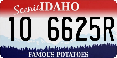 ID license plate 1O6625R