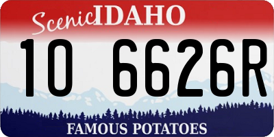 ID license plate 1O6626R
