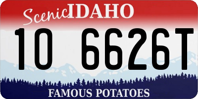 ID license plate 1O6626T